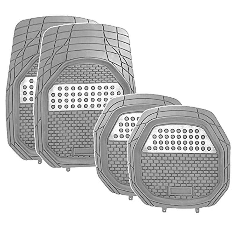 

Flak Rubber Car Floor Mat, 4 Pieces, Grey