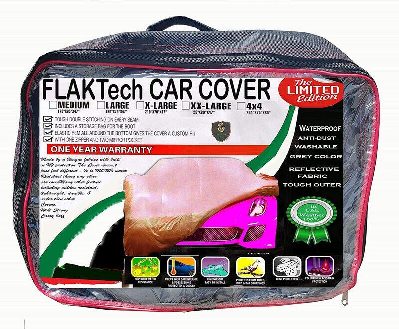 

Flak Tech Car Body Cover, XXL, Grey