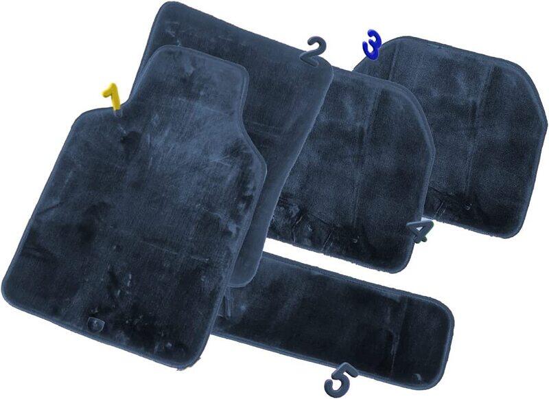

Flak Tech Plush Car Mat, 5 Pieces, Blue