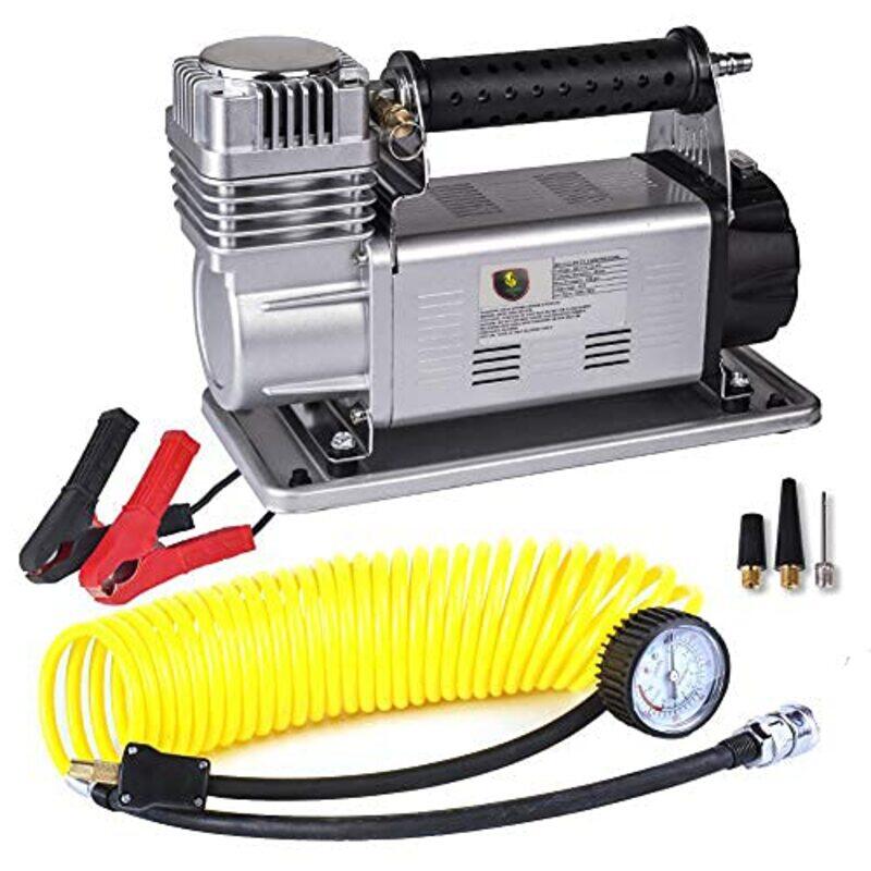 

Flak Tech Extreme Double Cylinder Heavy Duty Car Air Compressor, Black