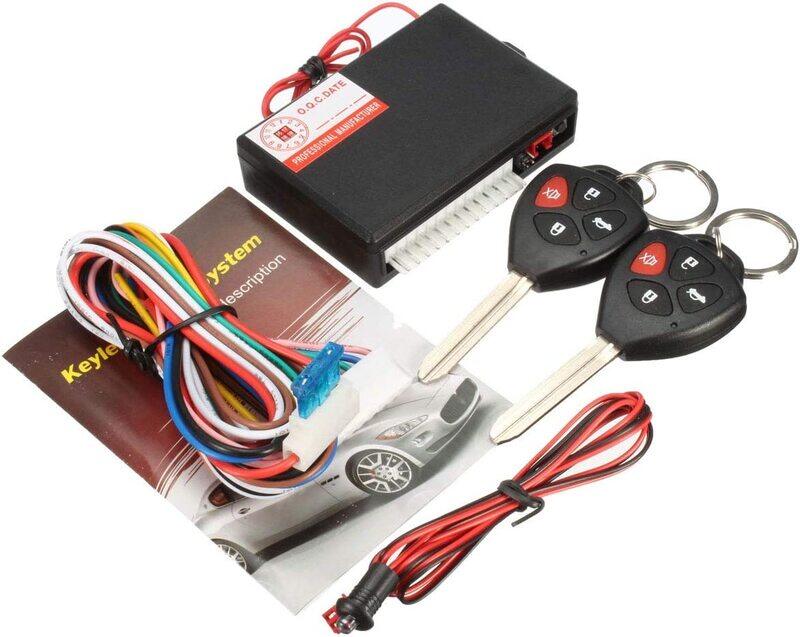 

ProCaken-UAE 12V Car Vehicle Burglar Alarm Keyless Lock, Black