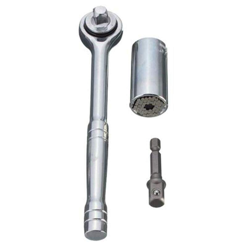

Lwazem 25cm Reflex Grip 3 In 1 Universal Socket, Silver