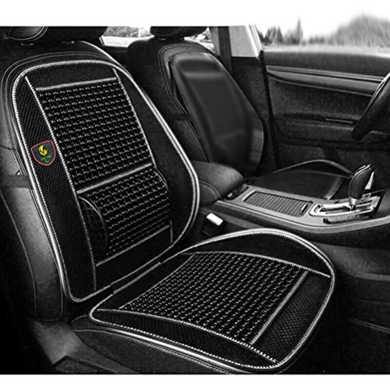 

Flak Car Wood Beaded Seat Cushion, Black