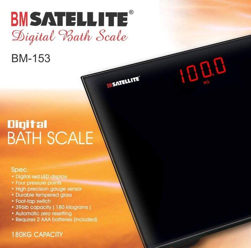 

BM Satellite BM-153 Digital Bath Scale, Black