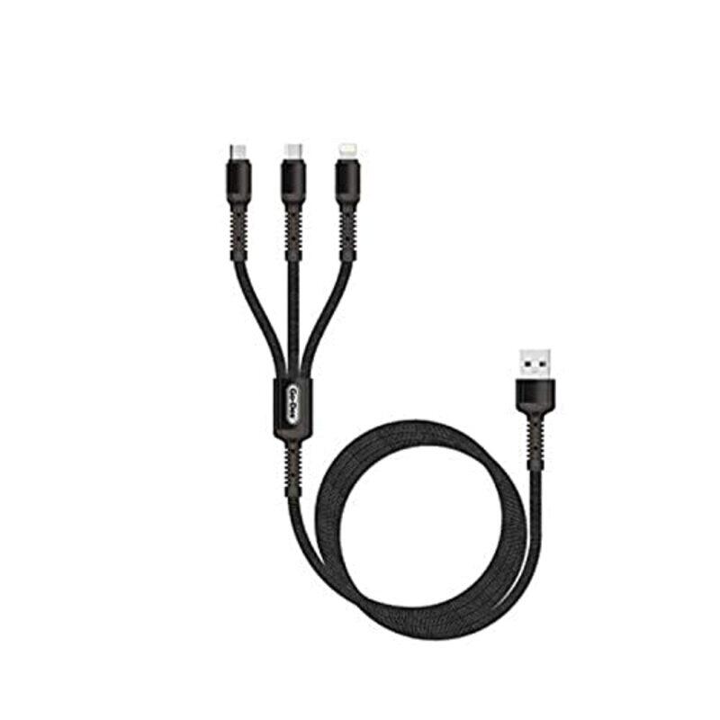 

Go-Des 3-in-1 USB Cable Charger, Black