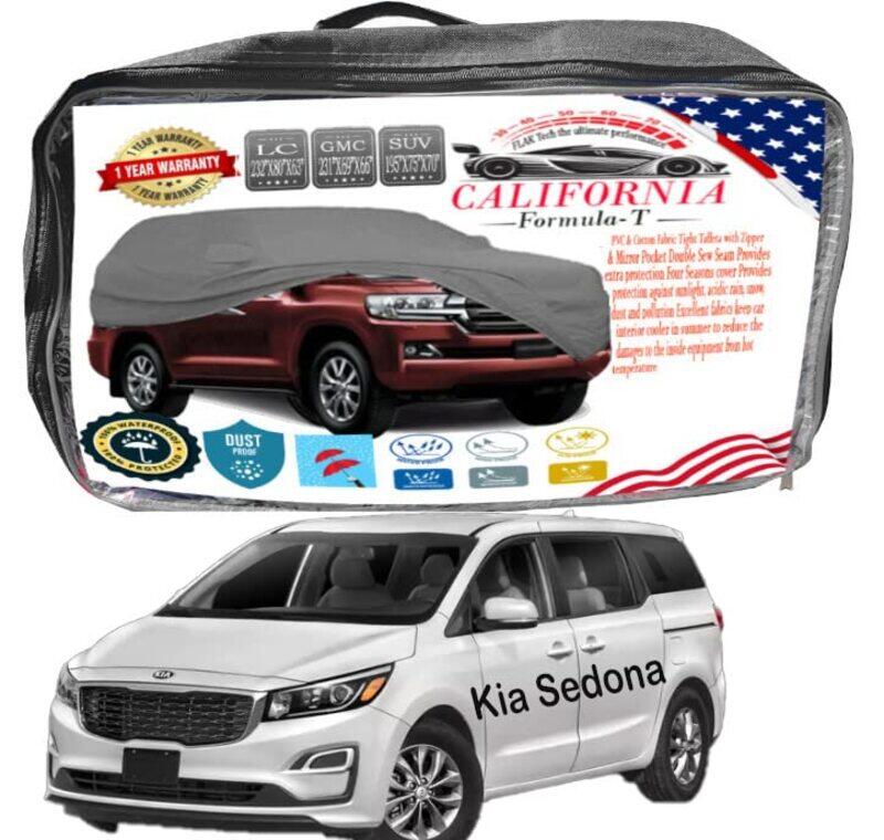 

CFT Car Body Cover with Working Gloves for Kia Sedona, Black