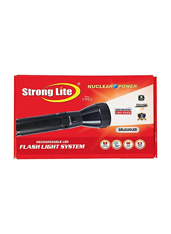 

Strong Lite Rechargeable Led Flashlight, SRL-01-6, Black