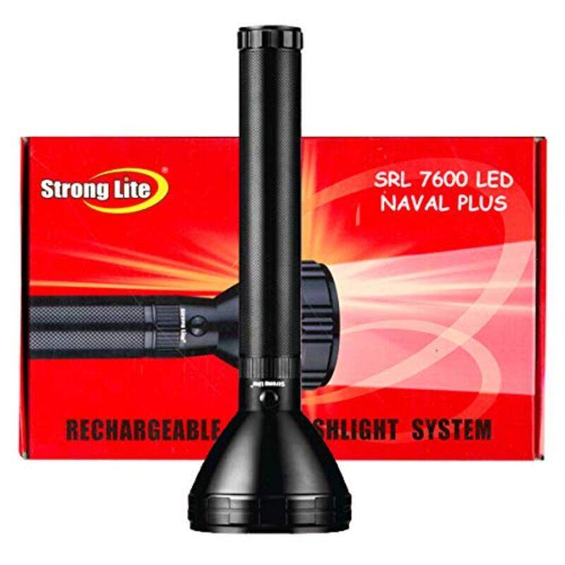 

Strong Lite Rechargeable LED Flashlight System Torch, SRL7600, Black