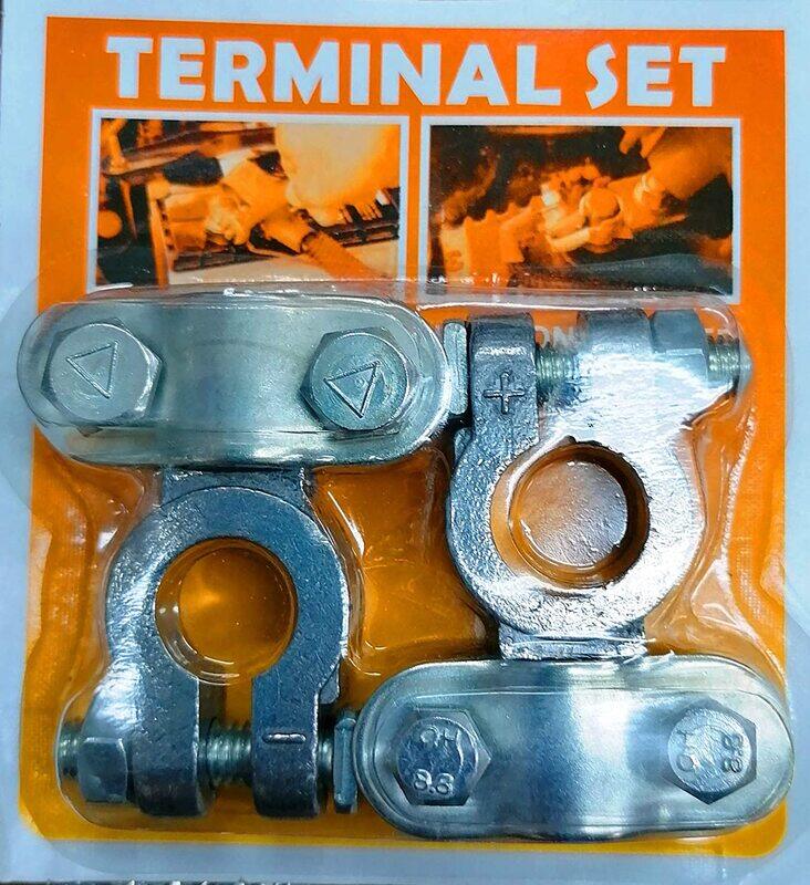 

Master Flak Battery Cable Terminal Clamp Connectors, 2 Pieces, Silver