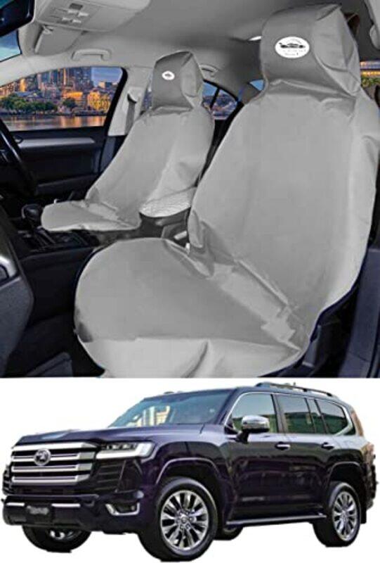 

Flak Cloth Throw Over Style Seat Protector for Car Land Cassirer 4x4 SUV Truck, 5 Pieces, Grey