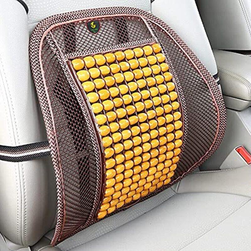 

Flak Car Wood Beaded Seat Cushion, Tan/Beige