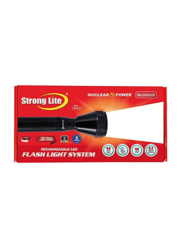 

Strong Lite Rechargeable Led Flashlight, SRL-01-3, Black