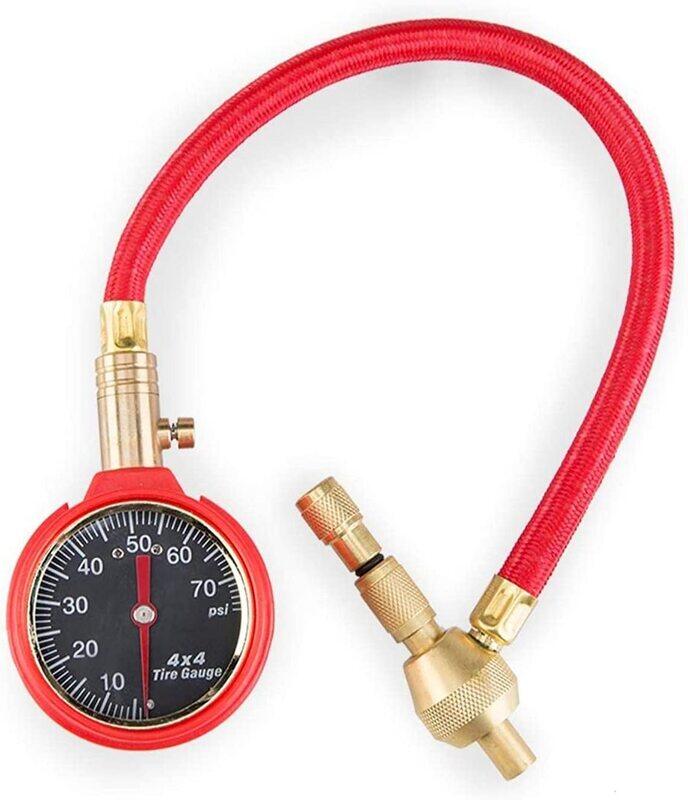 

California Formula T Tire Inflator Deflator with Pressure Gauge 200 PSI Air Chuck and Compressor Accessories with Rubber Hose and Quick Connect + valv