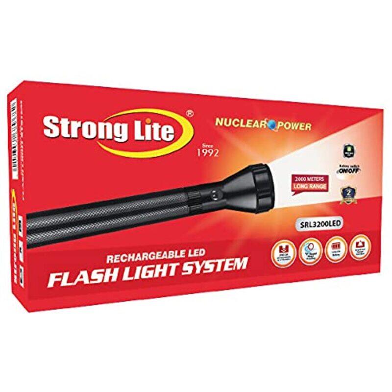 

Strong Lite Rechargeable LED Flashlight System Torch, SRL-01-07, Black