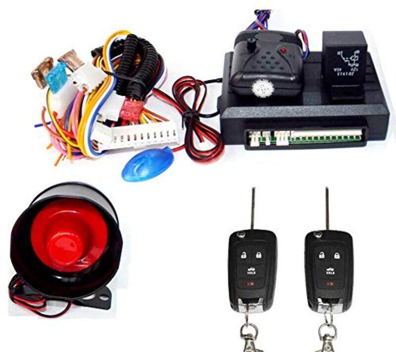 

Shenu Universal Car Alarm System Keyless Entry System with 2 Remote Control Keys, Black