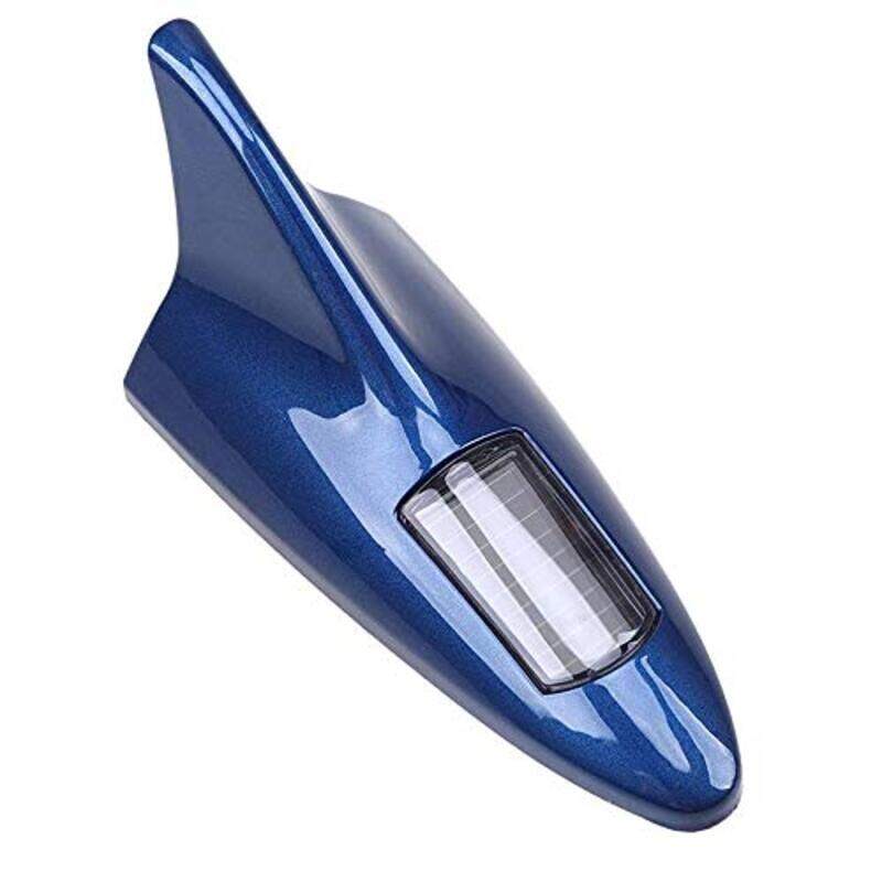 

Generic Flash 8-Led Car Auto Shark Fin Antenna Style Warning Tail Light, Blue
