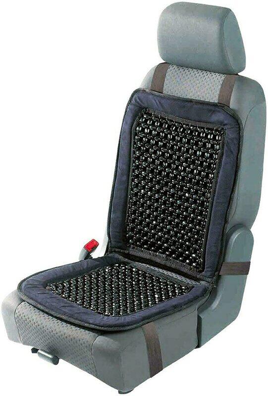 

Flak Car Wood Beaded Seat Cushion, Beige