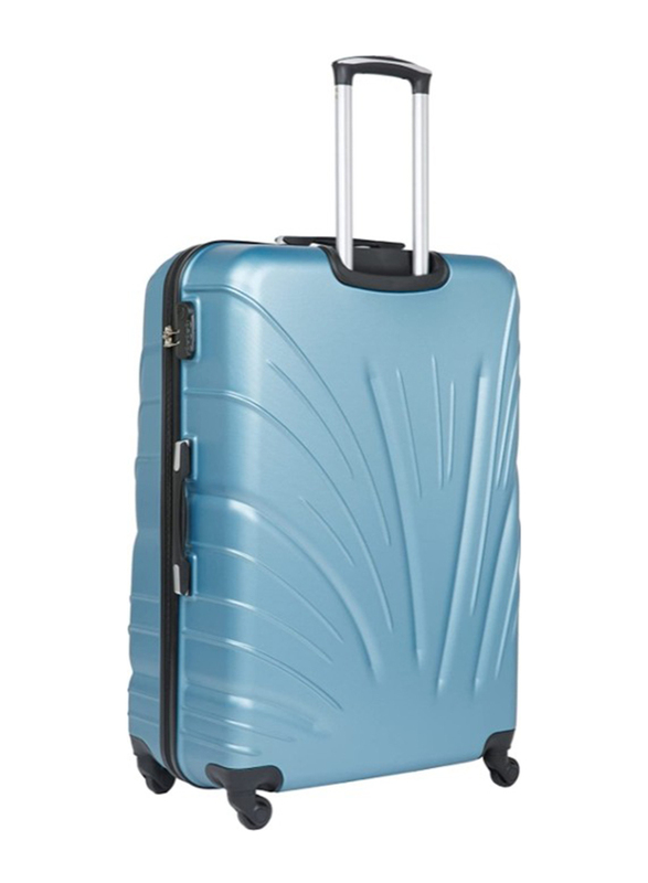 Senator KH115 Large Hard Case Checked Luggage Suitcase with 4 Spinner Wheels, 28-Inch, Light Blue