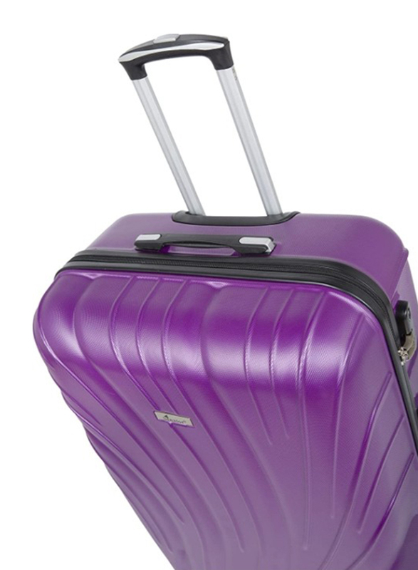 Senator Hard Case Carry on Luggage Trolley 20 Inch Small Suitcase with Wheels for Unisex ABS Lightweight Travel Bag with Spinner Wheels 4 Purple