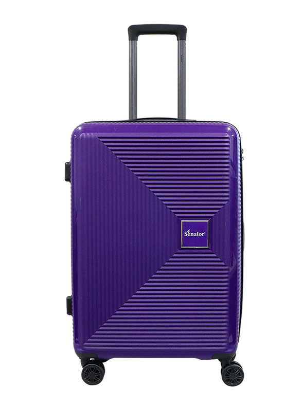 Senator Travel Bags Lightweight PP Hard Sided Trolley Luggage Set of 3 Suitcases Purple