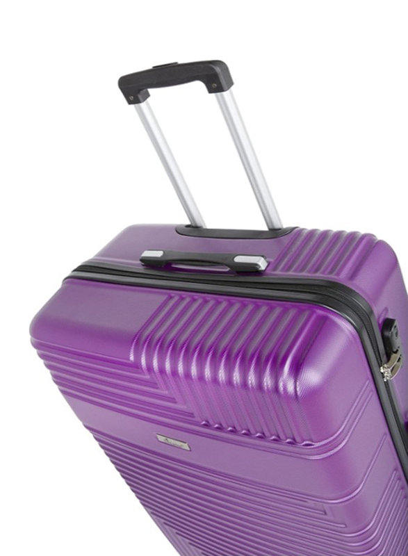 Senator KH120 3-Piece Hard-Shell Luggage Suitcase Set with 4 Spinner Wheels, Purple