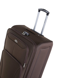 Senator KH247 3-Piece Soft-Shell Luggage Trolley Bag Set, Brown