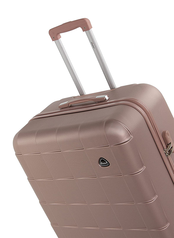 Senator Travel Bag Large Lightweight ABS Hard Sided Luggage Trolley 28 Inch Suitcase Rose Gold