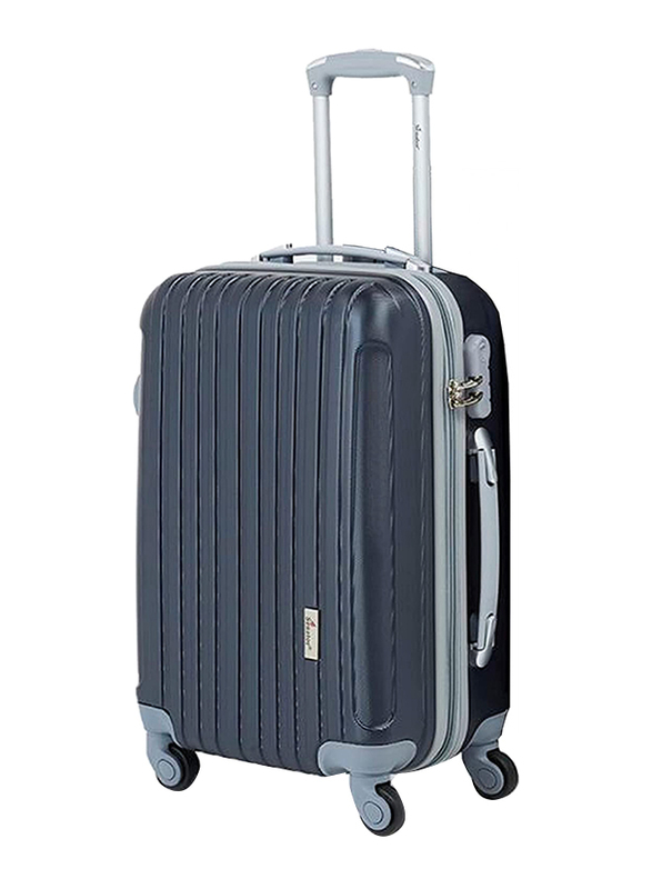 Senator Travel Bags Ultra Lightweight ABS Hard Sided Trolley Luggage Set of 3 Suitcases with 4 Spinner Wheels Light Navy Blue
