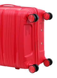 Senator Travel Bag Small Lightweight PP Hard Sided Luggage Trolley 20 Inch Suitcase Red