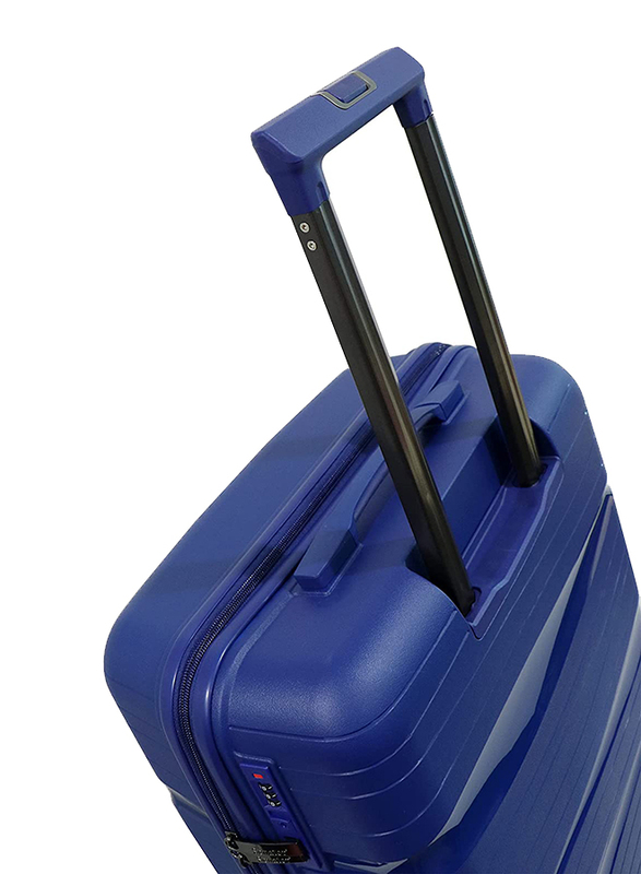 Senator Travel Bag Small Lightweight PP Hard Sided Luggage Trolley 20 Inch Suitcase Navy Blue