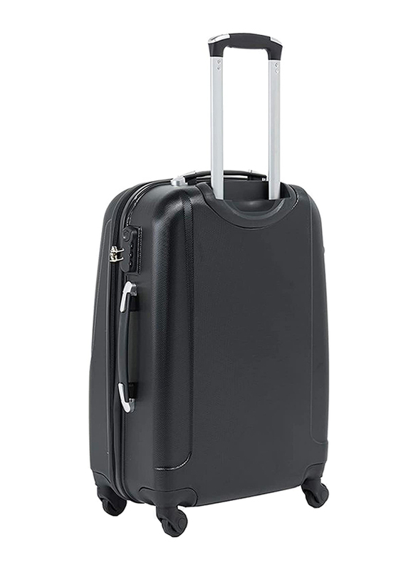 Senator Travel Bags Ultra Lightweight ABS Hard Sided Trolley Luggage Set of 3 Suitcases with 4 Spinner Wheels Light Black