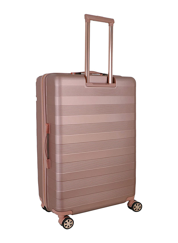 Senator Travel Bags Lightweight ABS Hard Sided Trolley Luggage Set of 3 Suitcases Rose Gold