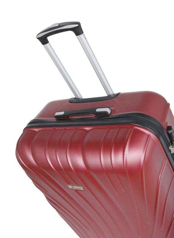Senator KH115 Large Hard Case Checked Luggage Suitcase with 4 Spinner Wheels, 28-Inch, Burgundy