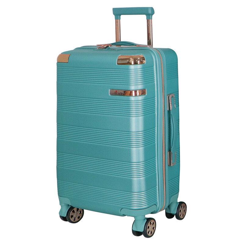 Senator Hard case luggage Trolley for Unisex ABS Lightweight 4 Double Wheeled Suitcase with Built In TSA Type lock A5125