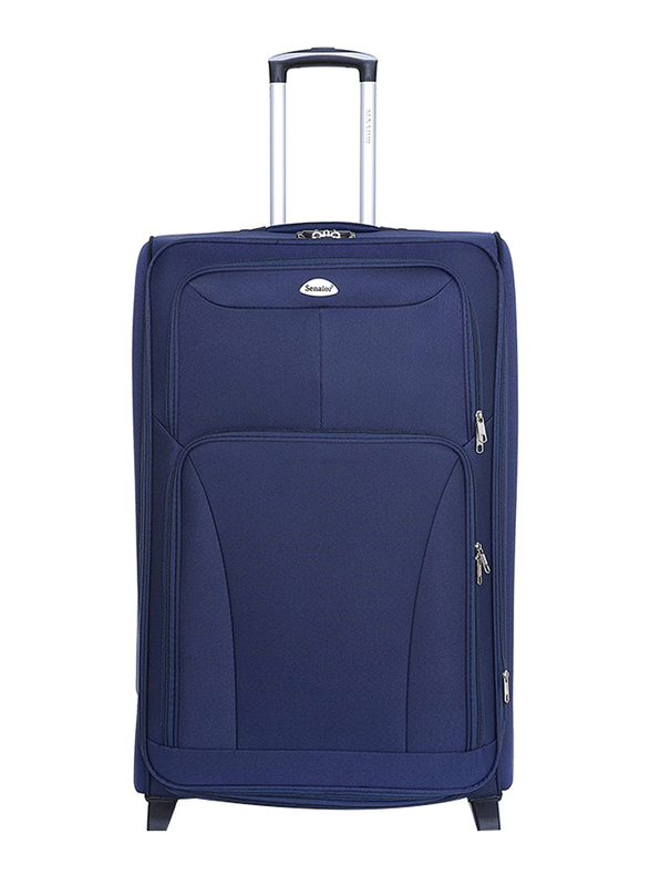 Senator KH247 3-Piece Soft-Shell Luggage Trolley Bag Set, Blue