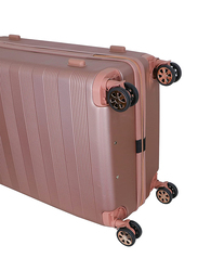 Senator Travel Bags Lightweight ABS Hard Sided Trolley Luggage Set of 3 Suitcases Rose Gold