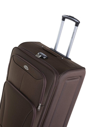 Senator KH247 Large Soft-Shell Hand Luggage Trolley Bag, 28-Inch, Brown