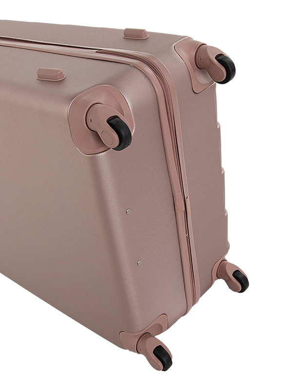 Senator Travel Bag Large Lightweight ABS Hard Sided Luggage Trolley 28 Inch Suitcase Rose Gold