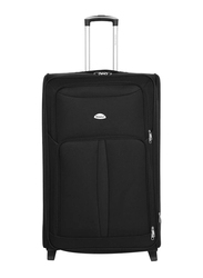 Senator KH108 3-Piece Soft-Shell Luggage Suitcase Set with 2 Wheels, Black