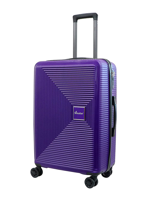 Senator KH1045 3-Piece 4 Double Wheeled Trolley Hard Shell Luggage Suitcase Set, Purple