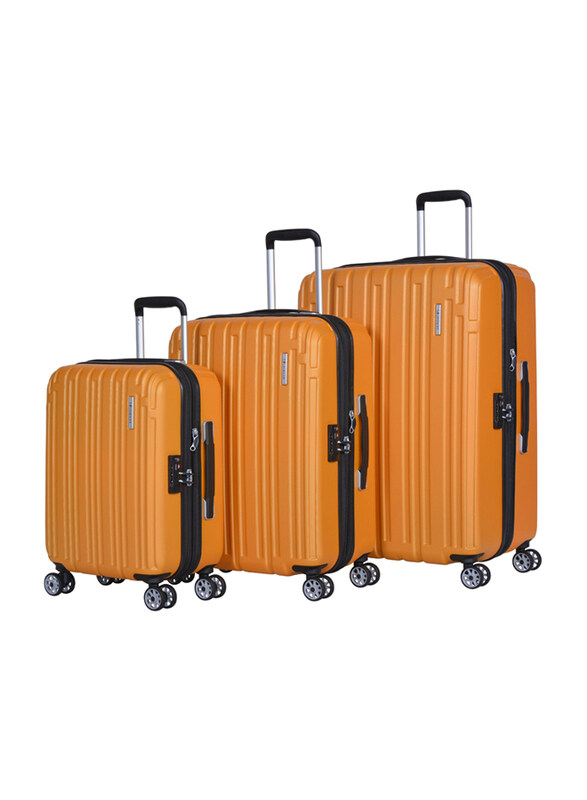 

Eminent Hard Case Travel Bags Makrolon Polycarbonate Lightweight Expandable Zipper Trolley Luggage Set & Robust 4 Quiet Wheels with TSA Lock, KG82, 3