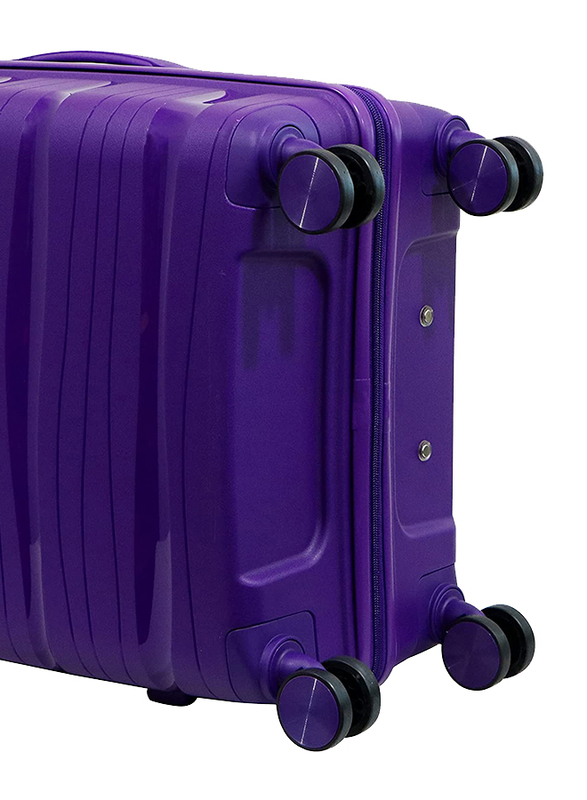 Senator KH1025 Small 4 Double Wheeled Trolley Hard Case Luggage Suitcase, 20-inch, Purple