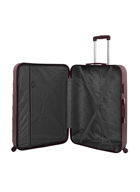 Senator Travel Bag Large Lightweight ABS Hard Sided Luggage Trolley 28 Inch Suitcase Burgundy