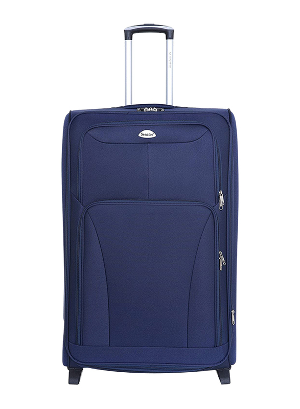 Senator KH247 Large Soft-Shell Hand Luggage Trolley Bag, 28-Inch, Blue