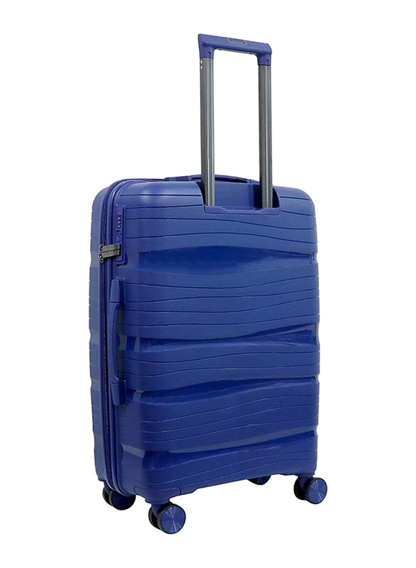 Senator KH1025 3-Piece 4 Double Wheeled Trolley Hard Case Luggage Suitcase Set, Navy Blue