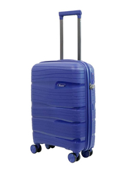 Senator Travel Bag Small Lightweight PP Hard Sided Luggage Trolley 20 Inch Suitcase Navy Blue