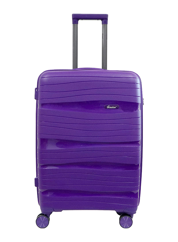 Senator KH1025 Small 4 Double Wheeled Trolley Hard Case Luggage Suitcase, 20-inch, Purple