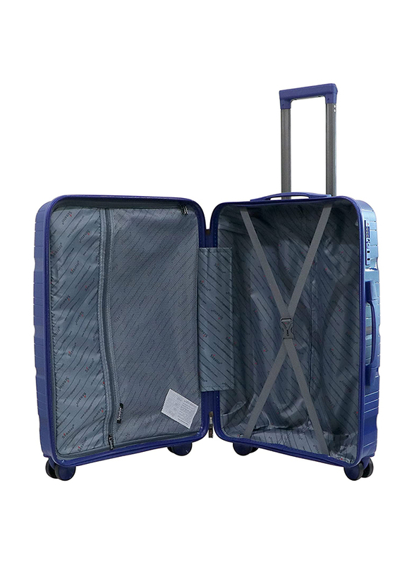 Senator KH1025 Small 4 Double Wheeled Trolley Hard Case Luggage Suitcase, 20-inch, Navy Blue
