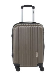Senator KH132 Medium Lightweight Hard-Shell Checked Luggage Suitcase with 4 Spinner Wheels, 24-Inch, Coffee