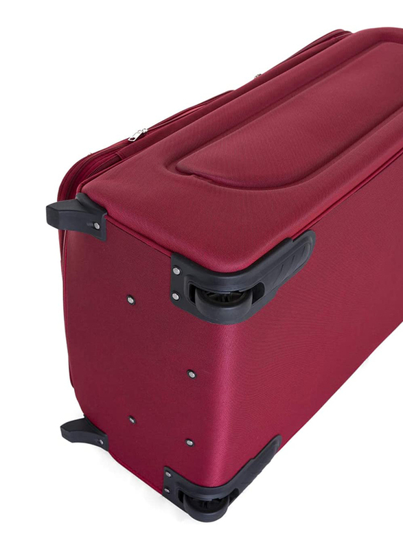 Senator Soft Shell Cabin Luggage Trolley Suitcase for Unisex 20 Inch Ultra Lightweight Expandable EVA Travel Bag With 2 Wheels Burgundy